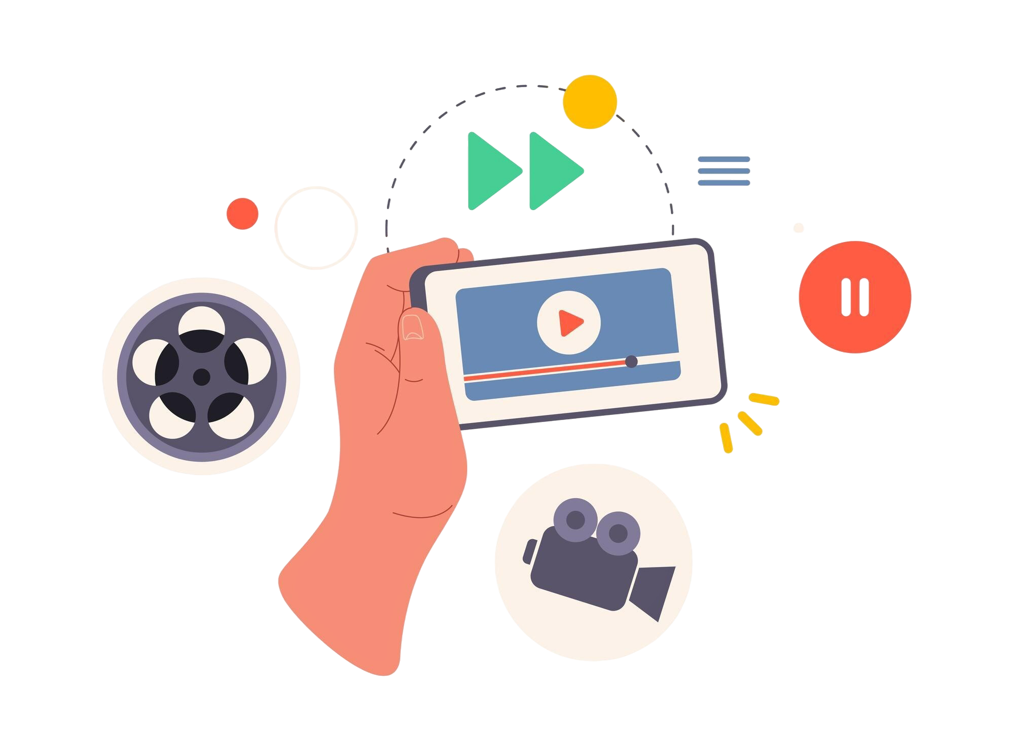 mobile-phone-screen-with-video-player