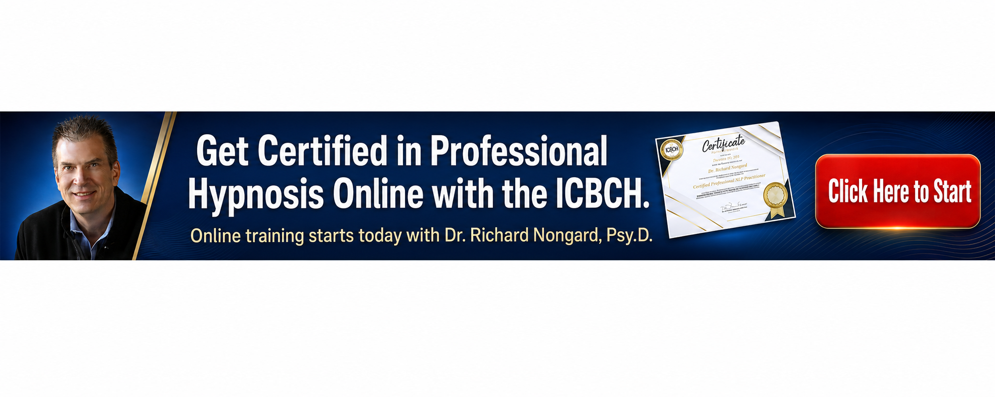 get certified as an ICBCH Professional Hypnotist